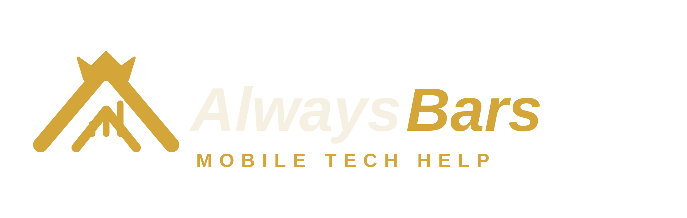 Original AlwaysBars crowned-A gold logo